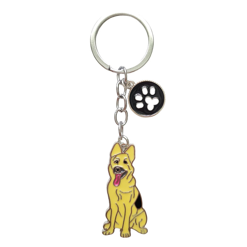 POYAMUSE Enamel Dog Pet Keychain - A Heartwarming Memorial and Adorable Accessory keyring for Dog Lovers German Shepherd - PawsPlanet Australia