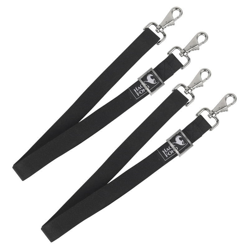 Horse Blanket Replacement 2 pcs Leg Straps, Blanket Sheet Stretchy Straps, Elastic Leg Straps with Double Swivel Snaps, Adjustable Length from 28 to 48 Inch Black - PawsPlanet Australia