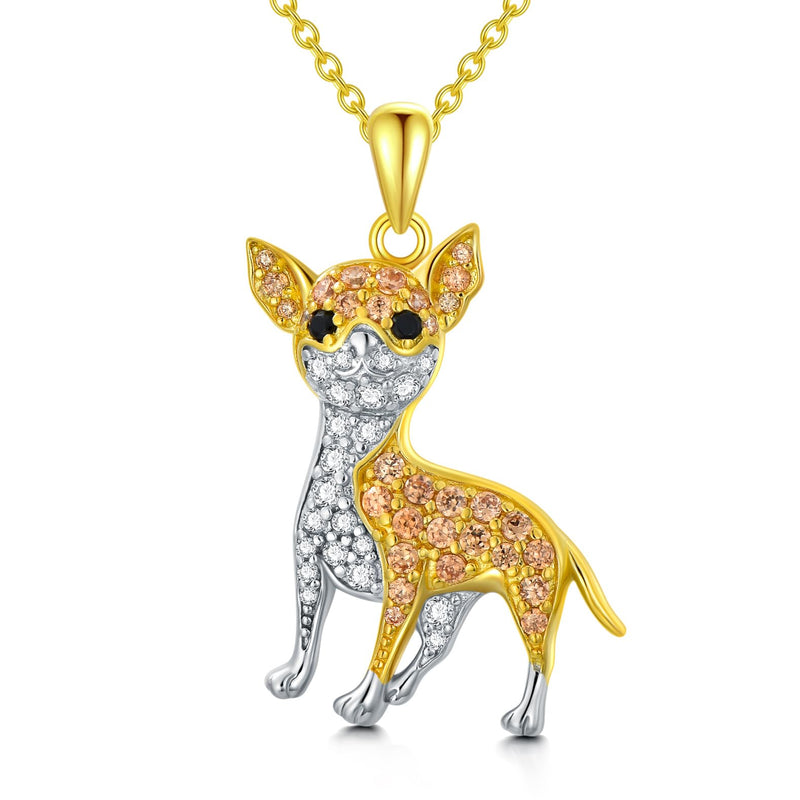 Dog Necklaces 24 Breeds of Dogs Necklaces S925 Sterling Silver Dog Pendant Corgi/Husky/Labrador/Shepherd Dog Necklaces for Women Girls gifts Chihuahua - PawsPlanet Australia