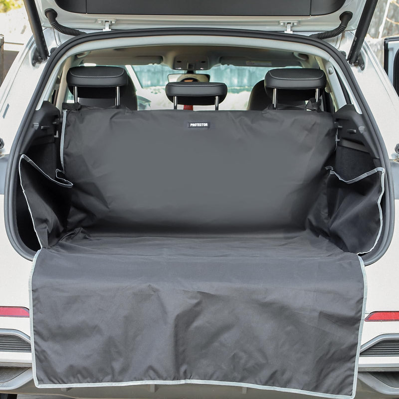 Llamas SUV Cargo Liner for Dogs Waterproof Anti-Slip Prevent Scratch Dog Seat Cover Mat with Bumper Flap Protector Protects Against Dirt & Fur Universal Fit (Black) with Storage Bags - PawsPlanet Australia