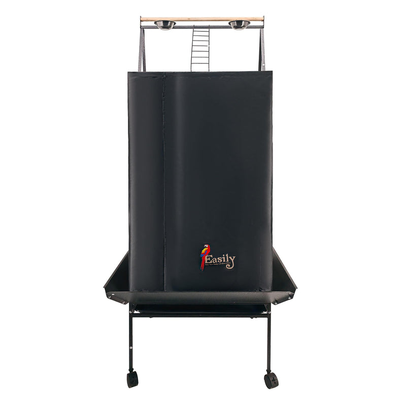 Easily Good Night Bird Cage Cover for Large Bird Cage with Play Top 68" Black 68” - PawsPlanet Australia