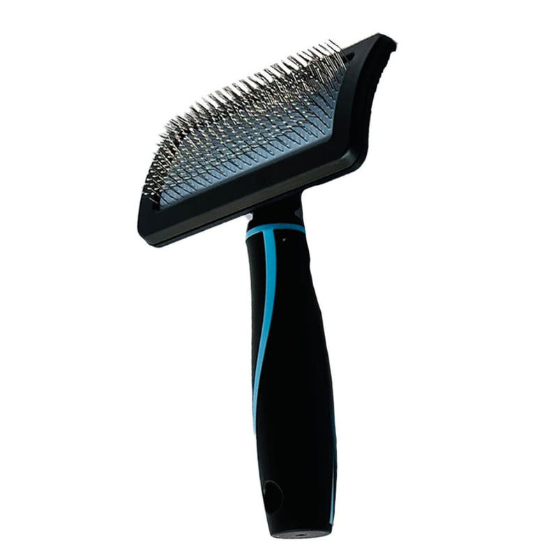 Extra Long Pin Slicker Brush for Dogs - Professional Grade, Gentle and Effective Grooming, Removes Loose Fur and Tangles, Removes Undercoat, Angled Pins for Dematting, Ergonomic Handle(Medium) Medium - PawsPlanet Australia