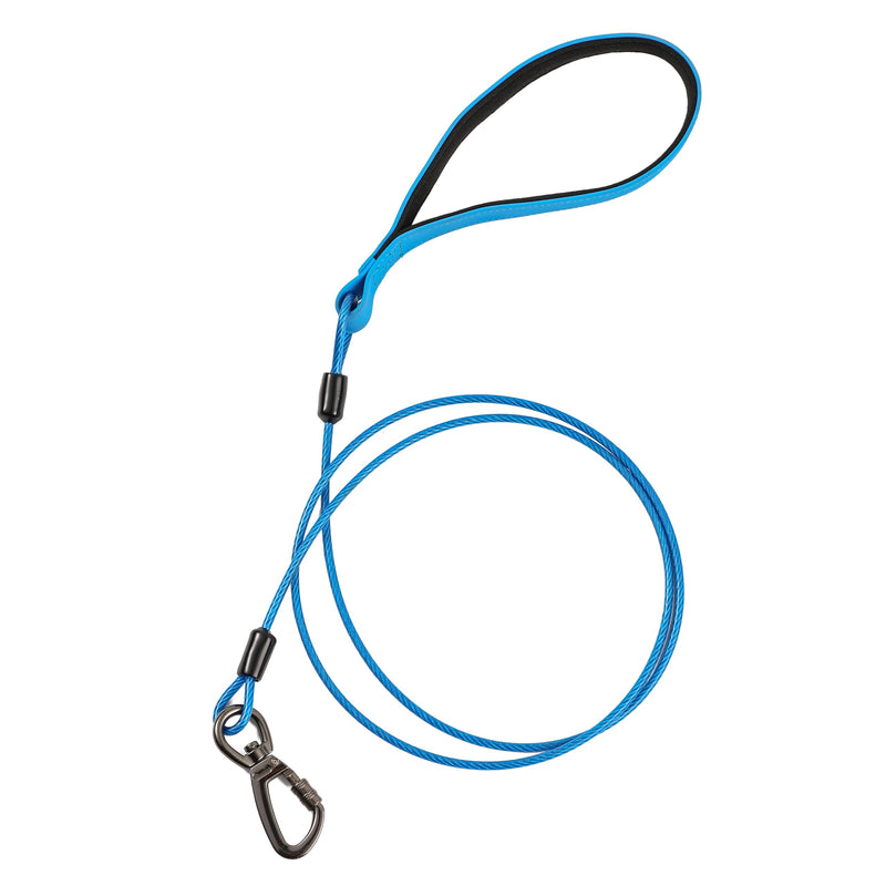Dog Leash,4/6 FT Dog Leash,Chew Proof Metal Cable for Large Dog and Puppy Teething,Leash with Padded Handle,Blue Dog Leash Heavy Duty for Small Medium Large Dogs 6FT Blue - PawsPlanet Australia