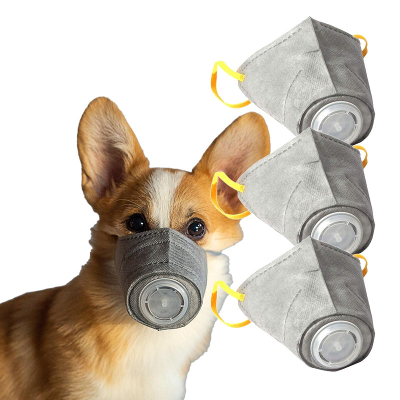 SJJH Dog Filter Muzzle, Pet Protective Respirator, Anti Dust Breathing Mask, Smog Filter 3pcs(S) Small - PawsPlanet Australia