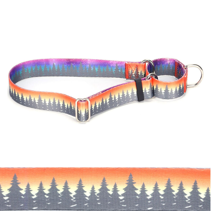 Martingale Collar Dogs，Adjustable Soft Nylon Dog Collars with Special Design Forest Cute Patterns for Small Medium Large Dog(Forest M) 3 M for Neck 11-19" - PawsPlanet Australia