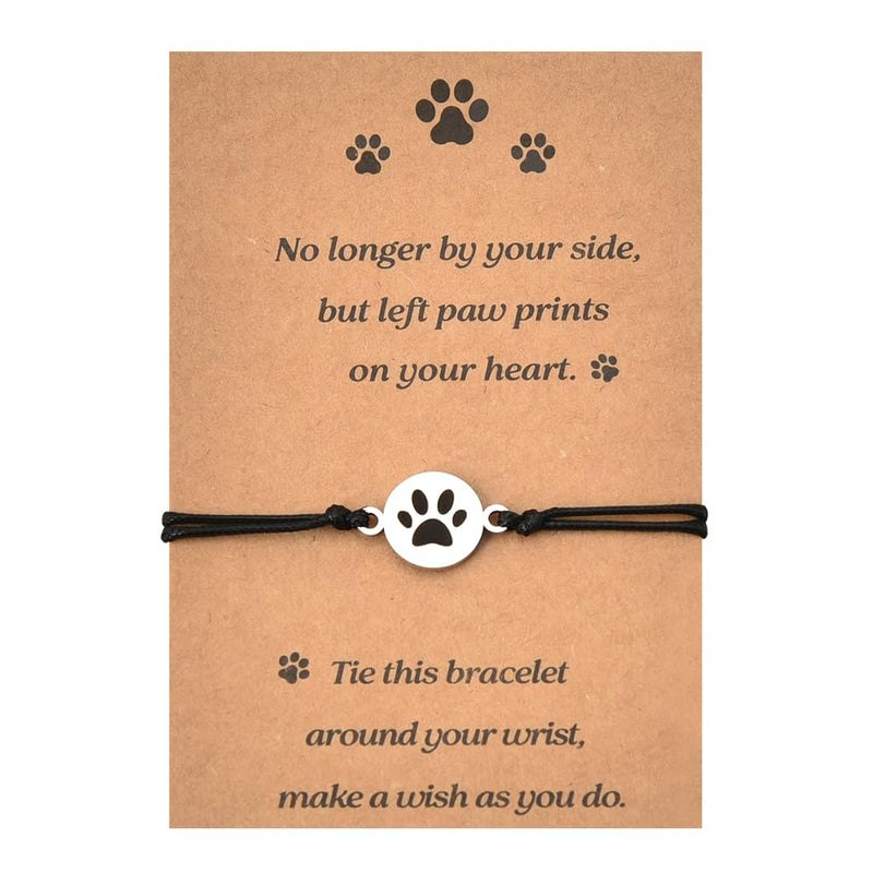 Xiyantiji Pet Memorial Gifts for Dogs Paw Print Bracelet for Dog Owner Pet Lover Remembrance Gifts for Loss of Dog Sympathy Bracelet Bereavement Gift for Sister Friends - PawsPlanet Australia