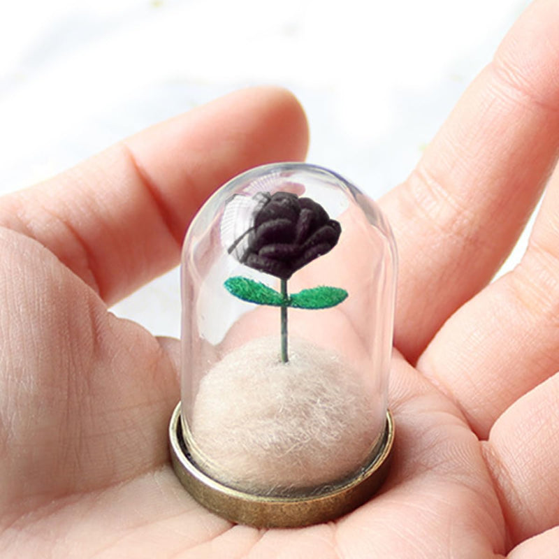 Pet Hair Memorial Bottle with Black Rose, Dog Cat Fur DIY Memorial Keepsake, Dog Ashes Keepsake, Pet Urns for Dogs, Dog Urns for Ashes Small, Small Pet Urn for Cat Fur Memorial Gifts (Black) - PawsPlanet Australia