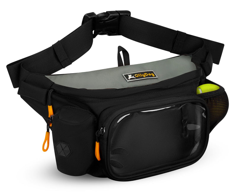 OllyDog Trailblazer Pack With Rubber Fetch Ball, Fanny Pack, Dog Treat Pouch, Hands-Free for Training, Hip Pack with Built-in Poop Bag Dispenser, Adjustable Waist Belt Clip (Juniper) Juniper - PawsPlanet Australia