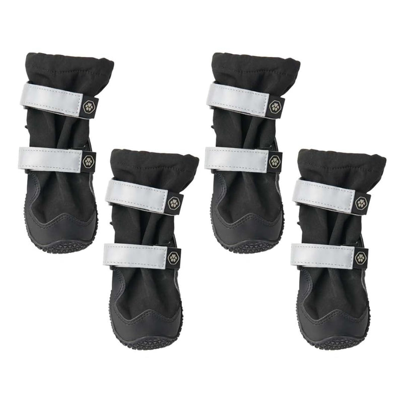Spark Paws Flex Shell Water-Resistant Dog Boots - Paw Protection for All Seasons - Water Resistance, Durable Sole and Reflective Straps - Black - D - PawsPlanet Australia