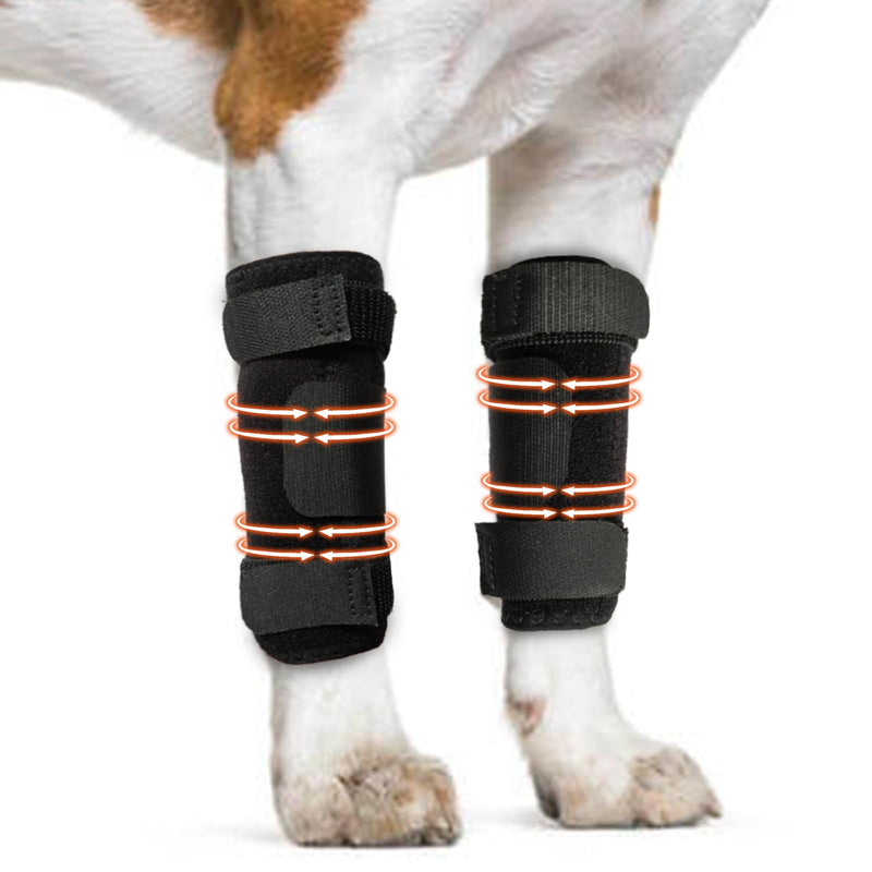 Dog Leg Brace for Front Back Ankle, 1 Pair Dog Front Leg Brace with Spring Insert, Dog Acl Brace Hind Leg for Carpal Support, Dog Leg Sleeve for Carpal Support Prevents Injuries & Sprains,S S - PawsPlanet Australia
