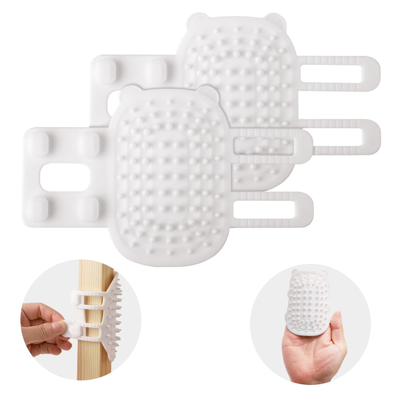 2pcs Self Cleaning Cat Brush, 2-in-1 Tickling Comb Pet Brush Pet Tickling Artifact Cat Grooming Shedding Brush Cat Corner Scartcher for Short/Long Hair Cats (White) - PawsPlanet Australia
