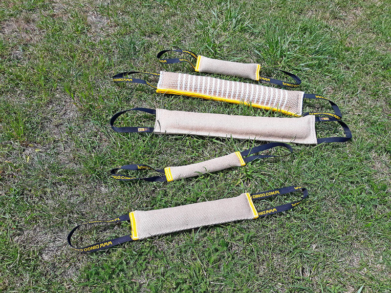 Dingo Jute Bite Tug With Two Handles For Tug Of War Play Dog Bite Training 12914 28 x 4 cm - PawsPlanet Australia