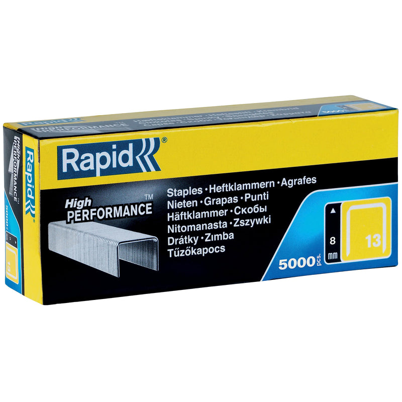 Rapid staples type 13, 8mm staples, 5,000 pieces. Large pack, fine wire staples for wood and canvas 8 mm 5,000 pieces │ box galvanized - PawsPlanet Australia