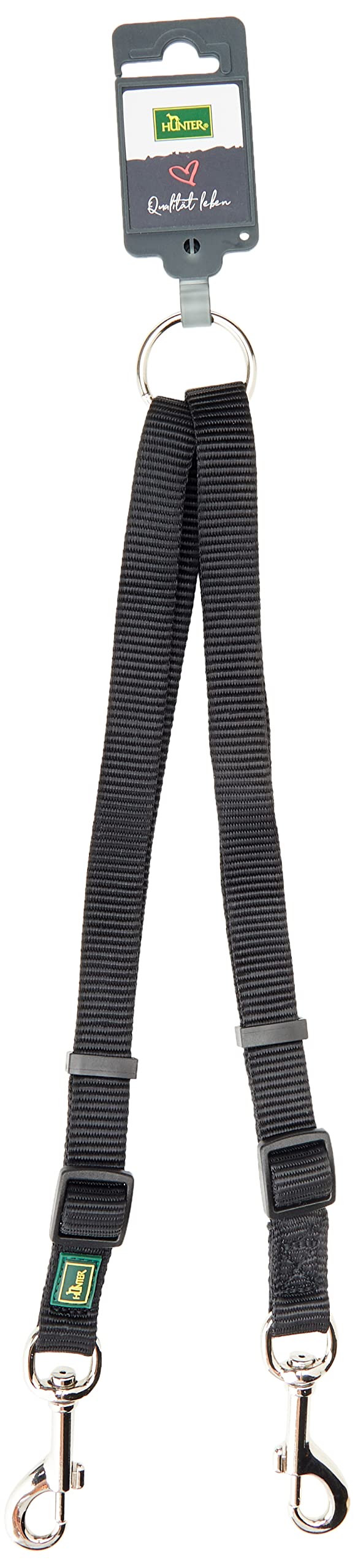 HUNTER belt adjustable, 40-63 cm, nylon, 20 mm, black 40 - 63 cm - PawsPlanet Australia