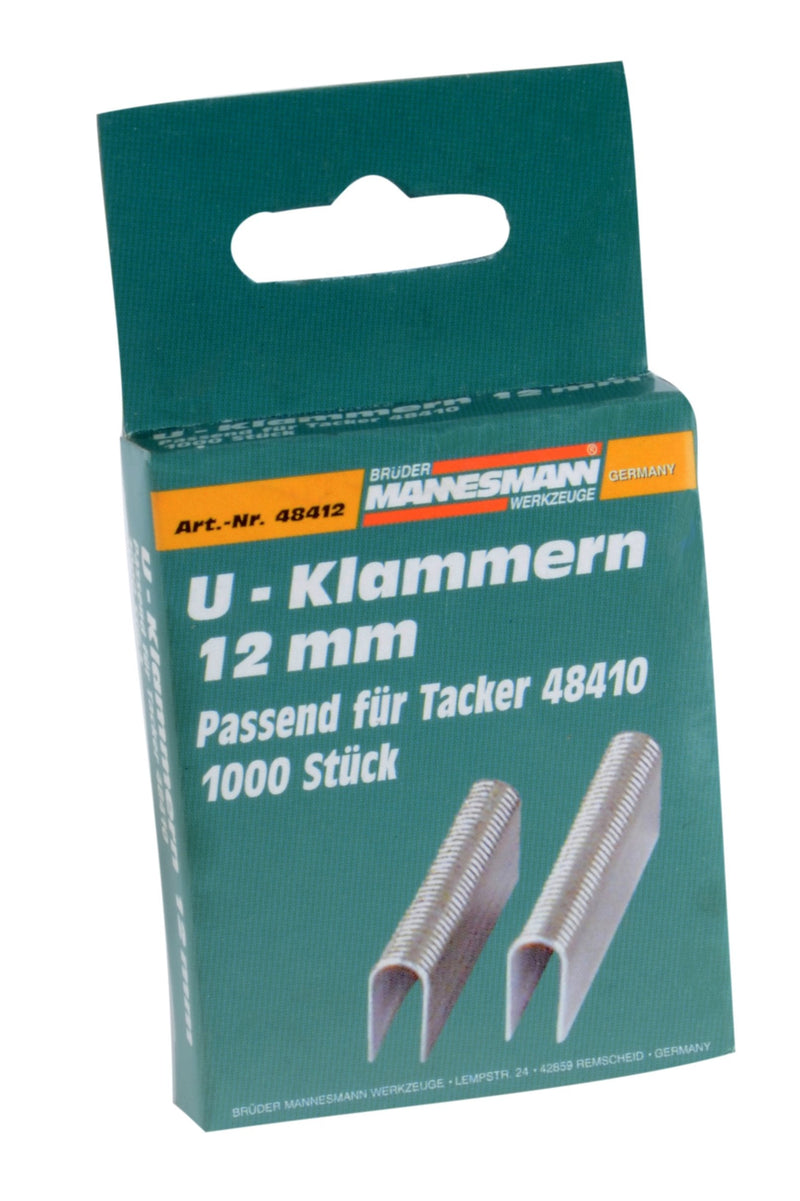 Mannesmann replacement staples 12 mm U-shape, for stapler 48410, M48412 - PawsPlanet Australia