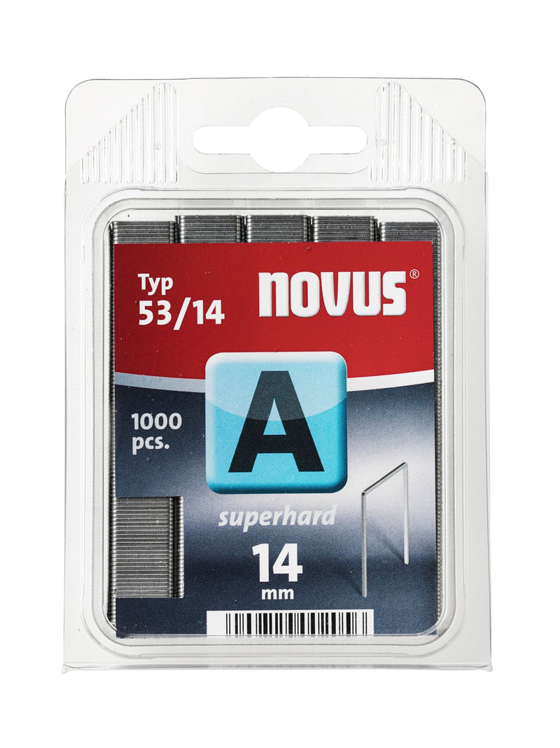 Novus fine wire staples super hard 14 mm, 1000 staples type 53/14 made of steel wire, for fabric and wood 1000 pieces - PawsPlanet Australia