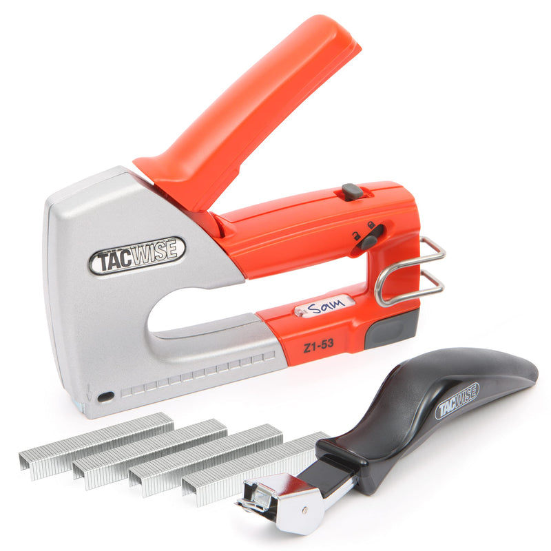 Tacwise 0889 Z1-53 stapler set: Z1-53 hand stapler, 200 pieces of type 53 staples and staple remover hand stapler set - PawsPlanet Australia