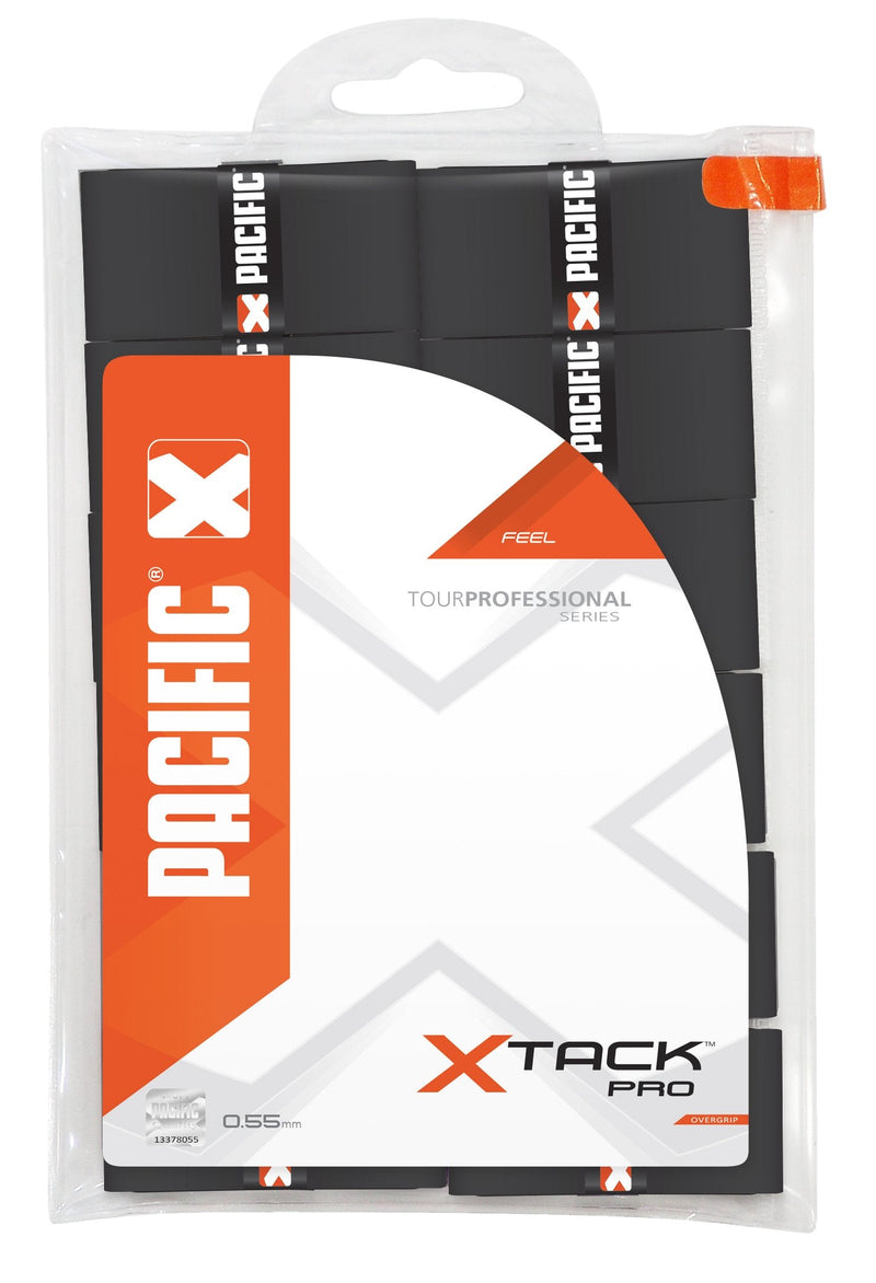 Pacific Unisex Overgrip X Tack Pro Sort 12 Grip Tape, Black, 0.55mm EU - PawsPlanet Australia
