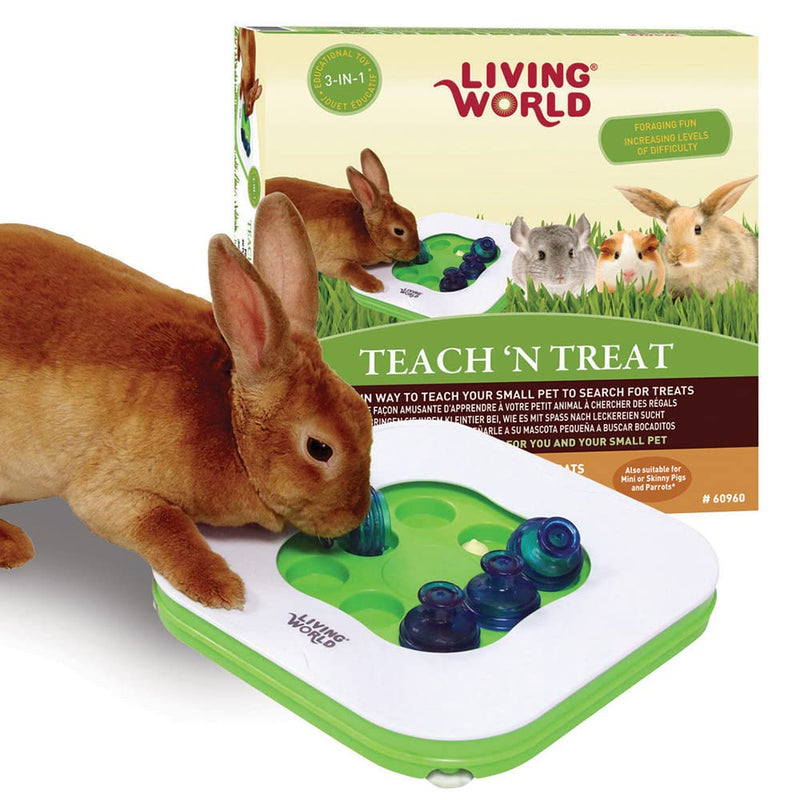Living World 3in1 interactive toy for rabbits, chinchillas, guinea pigs and rats - PawsPlanet Australia