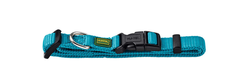 HUNTER VARIO BASIC dog collar, dog collar, robust, supple, click closure, M/1.5, petrol - PawsPlanet Australia