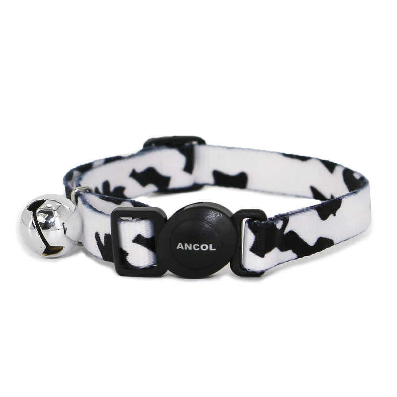 Ancol Safety Buckle Cat Collar Camoflage Black & White x 3 Black/White Camouflage 1 piece - PawsPlanet Australia