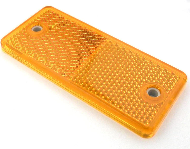 2X orange reflectors 90mm x 40mm - cat eye rear reflectors - caravans and trailers - PawsPlanet Australia