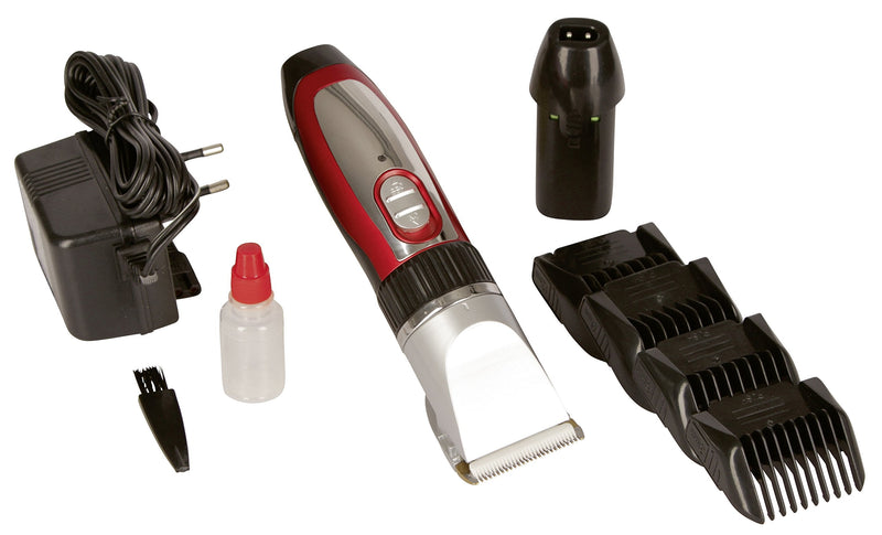 Kerbl 18265 Sonic cordless clipper including accessories, red, silver - PawsPlanet Australia