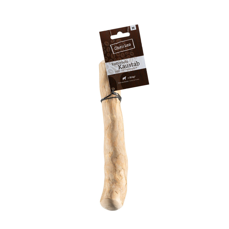 Chewies coffee wood chewing stick for dogs - chewing bone dog toy - 100% natural dog accessories low-risk & durable - size M: for dogs up to 20 kg body weight, pack of 1 M (pack of 1) - PawsPlanet Australia