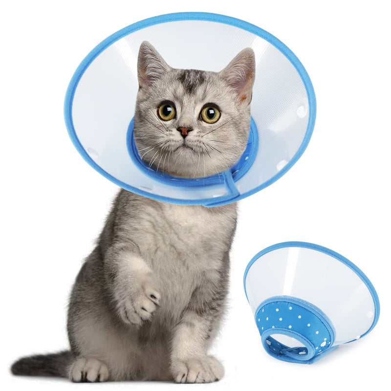 Vivid Cat Neck Brace, Adjustable from 14.5-20.3 cm Lightweight Protective Collar for Puppies, Small Dogs and Cats (Blue-M) Blue-M - PawsPlanet Australia