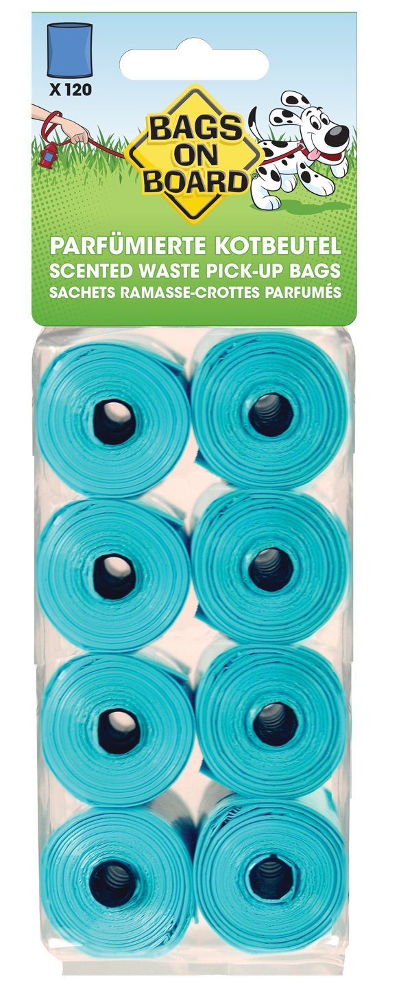 Bags on Board excrement bags 120 bags scented, 8 pieces (pack of 1) - PawsPlanet Australia