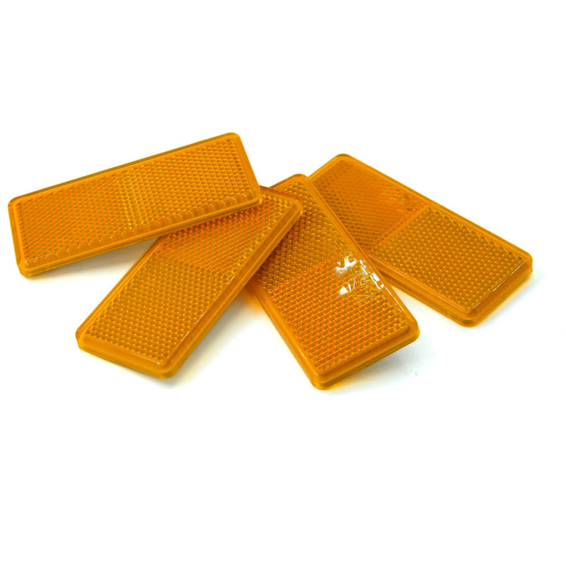 TXP:360 4x reflectors cat eyes rear reflectors | for gluing | Orange | rectangular - PawsPlanet Australia