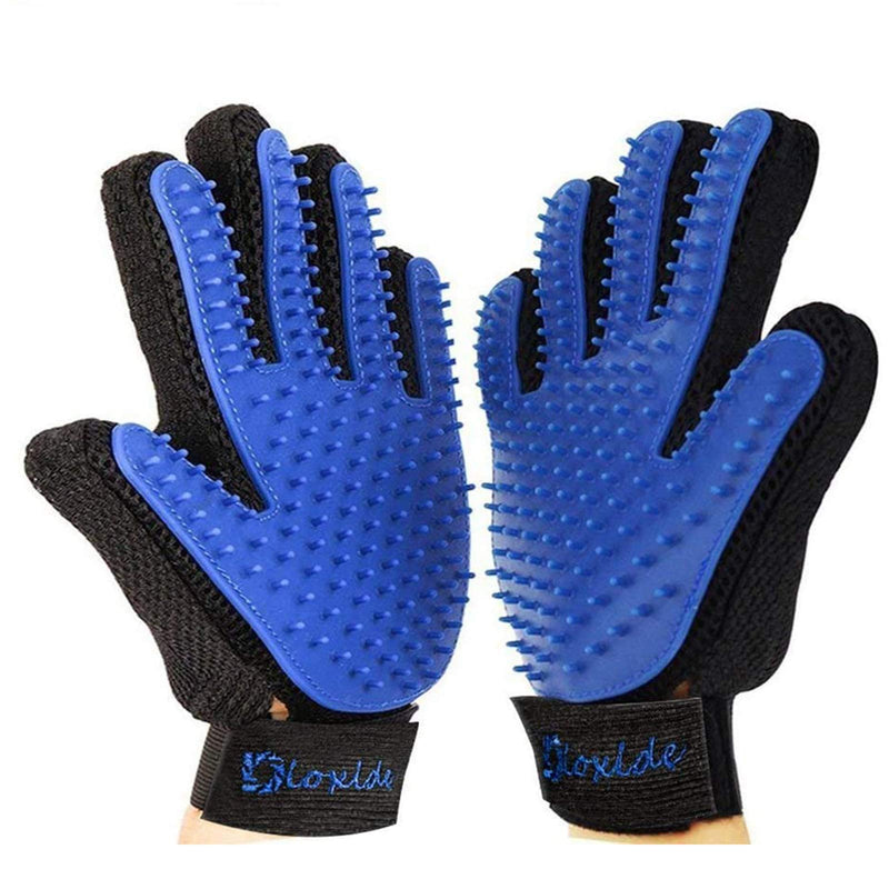 1 Pair Pet Brush Glove, Dioxide Pet Hair Glove, Pet Massage Hair Remover Grooming Glove Dog Cat - PawsPlanet Australia