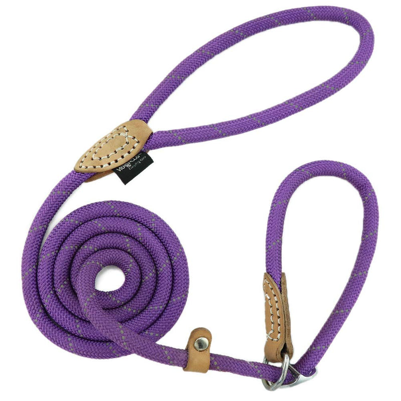 Grand Line Retriever Leash with Pull Stop, 150 cm Moxon Leash Reflective Dog Leash, Safe Durable Training Leash Moxon Leash for Small Medium and Large Dogs - 14mm, Purple 1.4x150 cm (Pack of 1) - PawsPlanet Australia