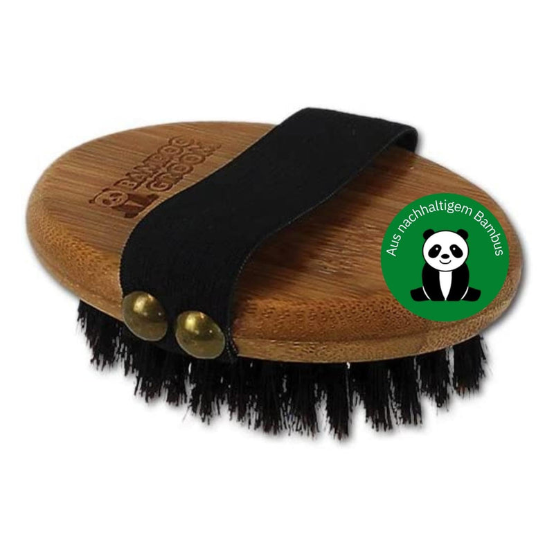 BAMBOO GROOM Palm Brush Fur brush I Brushes for short & long hair I Dog brush made of boar bristles I Cleaning dog brushes I Cat brush for grooming I Brush for cats & dogs Palm brush with boar bristles - PawsPlanet Australia