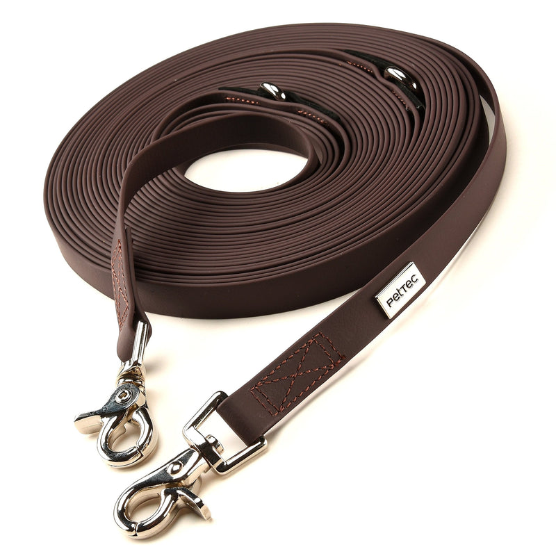 PetTec 10m towing leash/training leash for dogs made of Trioflex (similar to Biothane), water-repellent, robust long dog leash/dog leash, adjustable towing leash, long puppy leash, dog accessories - PawsPlanet Australia