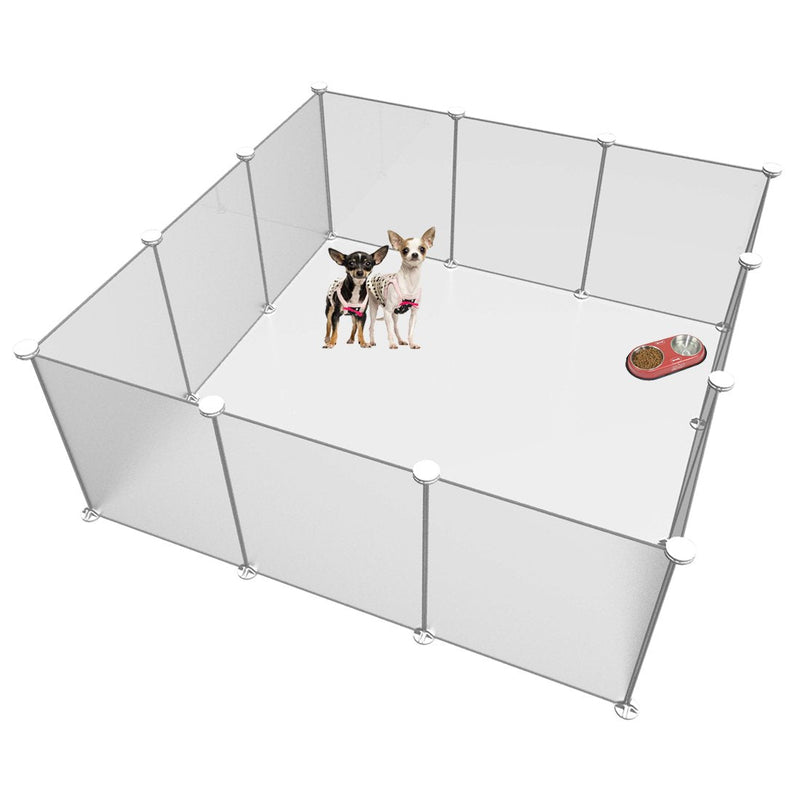 LANGXUN Wei? Adjustable size and height of DIY pet playpen for small animals with DIY closet organization system (43x32 12pcs) 43x32 12pcs - PawsPlanet Australia