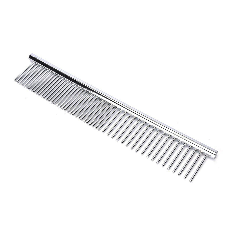 ZIMINGU Stainless Steel Pet Grooming Comb, Shedding Comb Tool Poodle Finishing Butter Comb Professional Cat and Dog Grooming Comb - PawsPlanet Australia