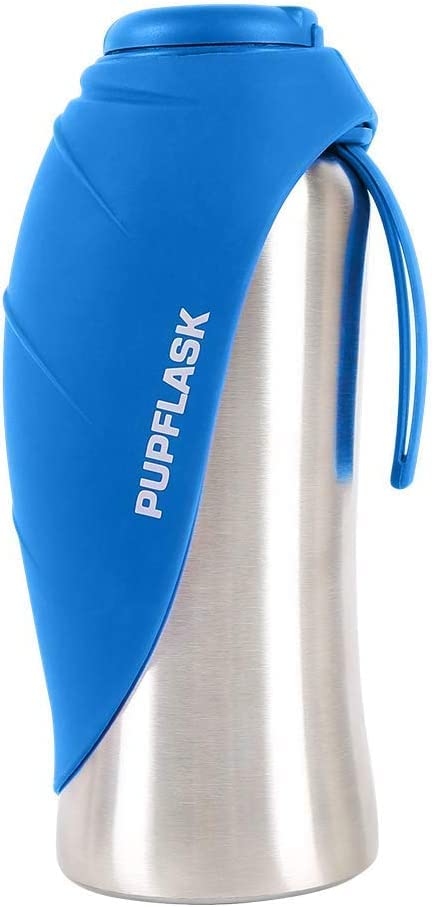 Tuff Pupper pupflask portable water bottle | 27 or 40 oz stainless steel | Convenient dog travel water bottle keeps pup hydrated Portable Dog Water Bowl and Travel Water Bottle for Dogs 27 Ounce Nebulas Blue - PawsPlanet Australia