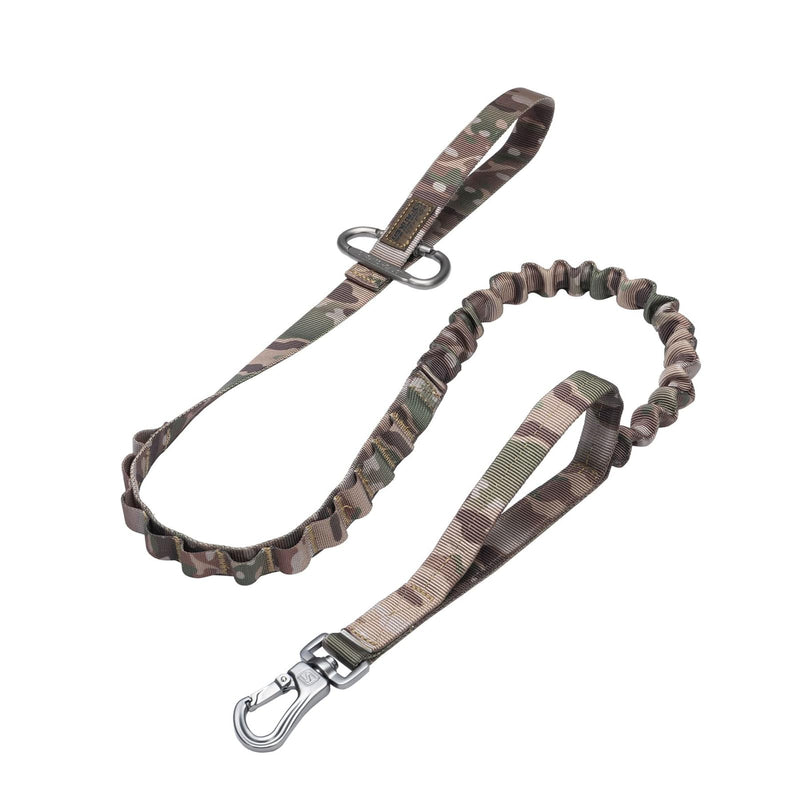 EXCELLENT ELITE SPANKER Tactical Bungee Dog Leash Military Leash Dogs Elastic Brown Black Dog Leash Walk Training Leash (Camouflage) Camouflage - PawsPlanet Australia