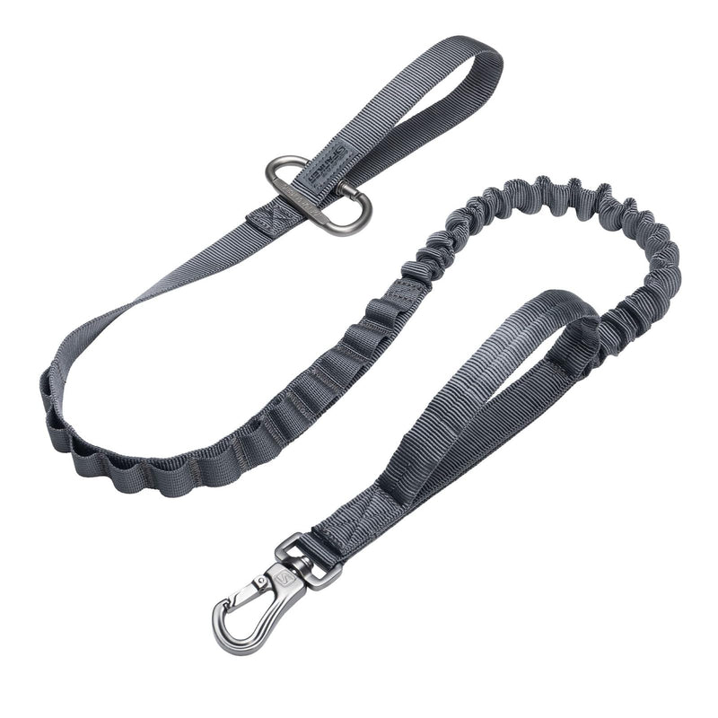 EXCELLENT ELITE SPANKER Tactical Bungee Dog Leash Military Leash Dogs Elastic Brown Black Dog Leash Walk Training Leash (Grey) Grey - PawsPlanet Australia