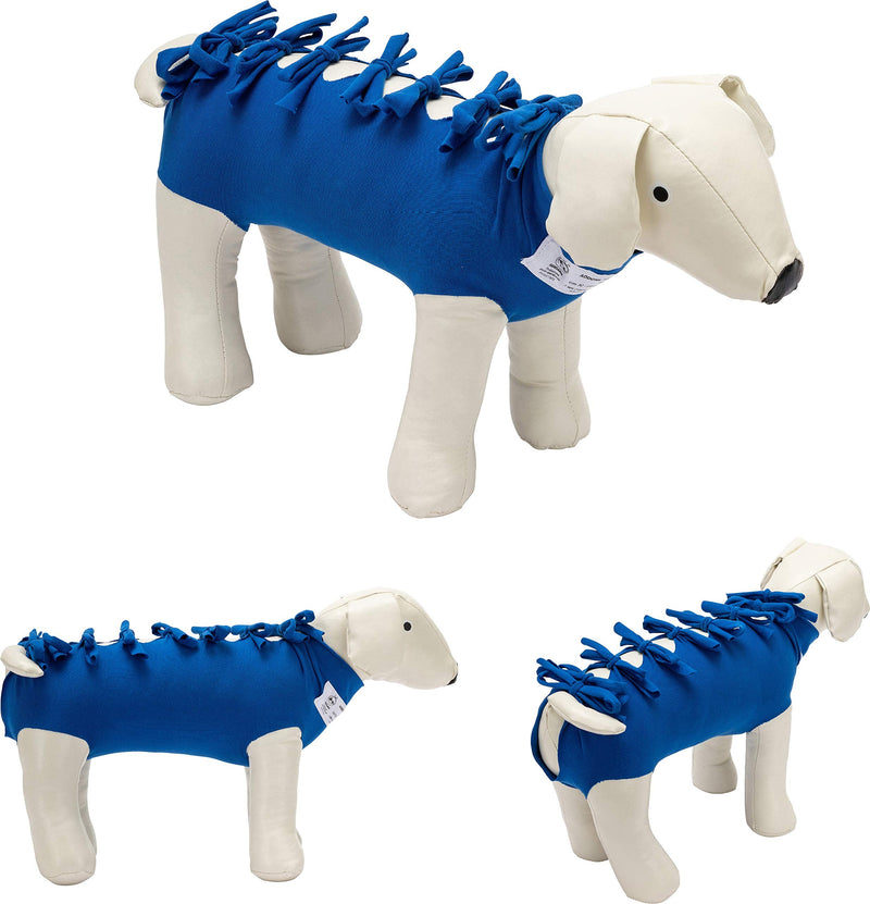 Post-operative suit for dogs and cats, protects wounds and bandages and allows the animal freedom of movement. Model 001 - Prefabricated belly and chest suit (XXXS) XXXS - for a chest of 29 to 34 cm - PawsPlanet Australia