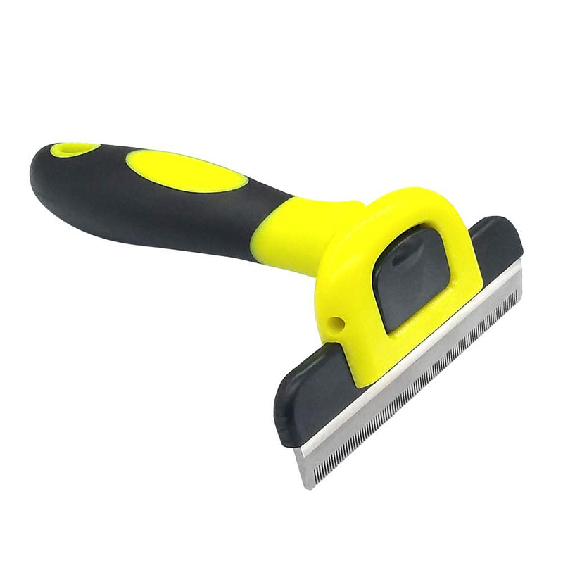 QiCheng&LYS The fur brush is suitable for cats and dogs to remove loose hair and hair. (Yellow, 66mm) - PawsPlanet Australia