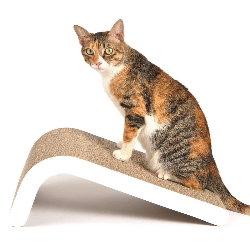 LIKEA scratching board for cats with catnip, quality cardboard and construction scratching furniture, multiple scratching angles, 45 x 25 x 19 cm - PawsPlanet Australia