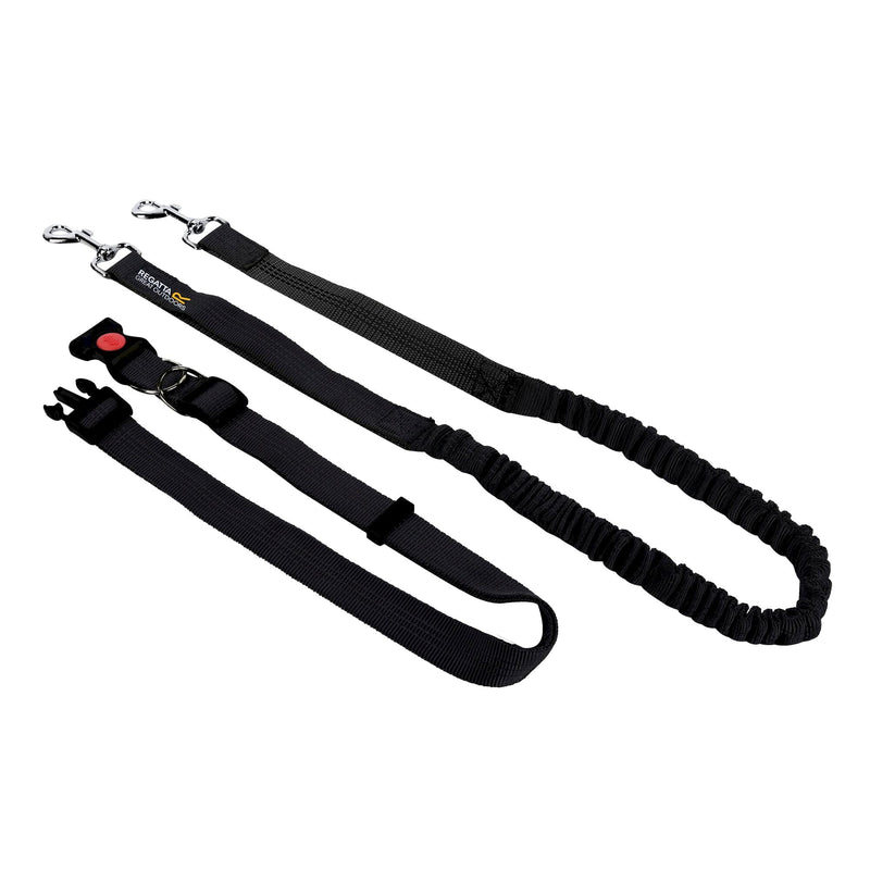 Regatta Dog Leash Reflective Shock Absorbing Heavy Duty Jogging Hands Free Black One Size - PawsPlanet Australia