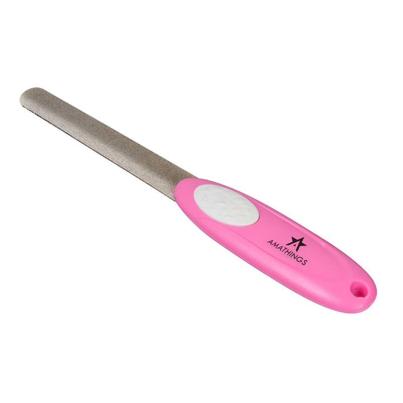 AMATHINGS claw scissors soft grip protection claw pliers in professional quality with precision blades in 12 cm - 16 cm, additional 10 double-sided disposable files/premium claw file 16 cm file in pink - PawsPlanet Australia