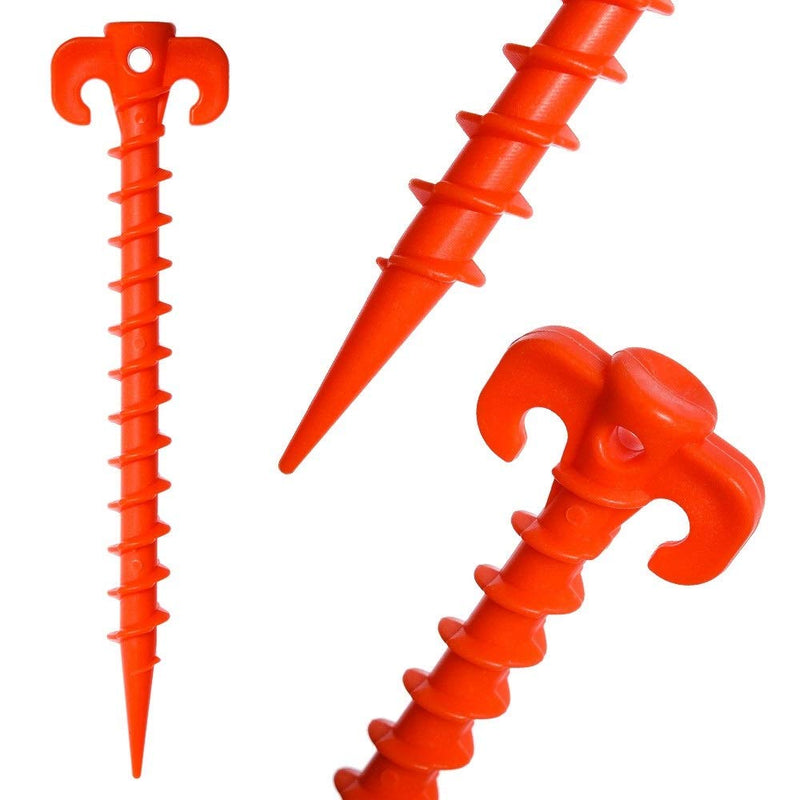 IGEL screw anchor plastic, 20cm, orange, pack of 6 - PawsPlanet Australia
