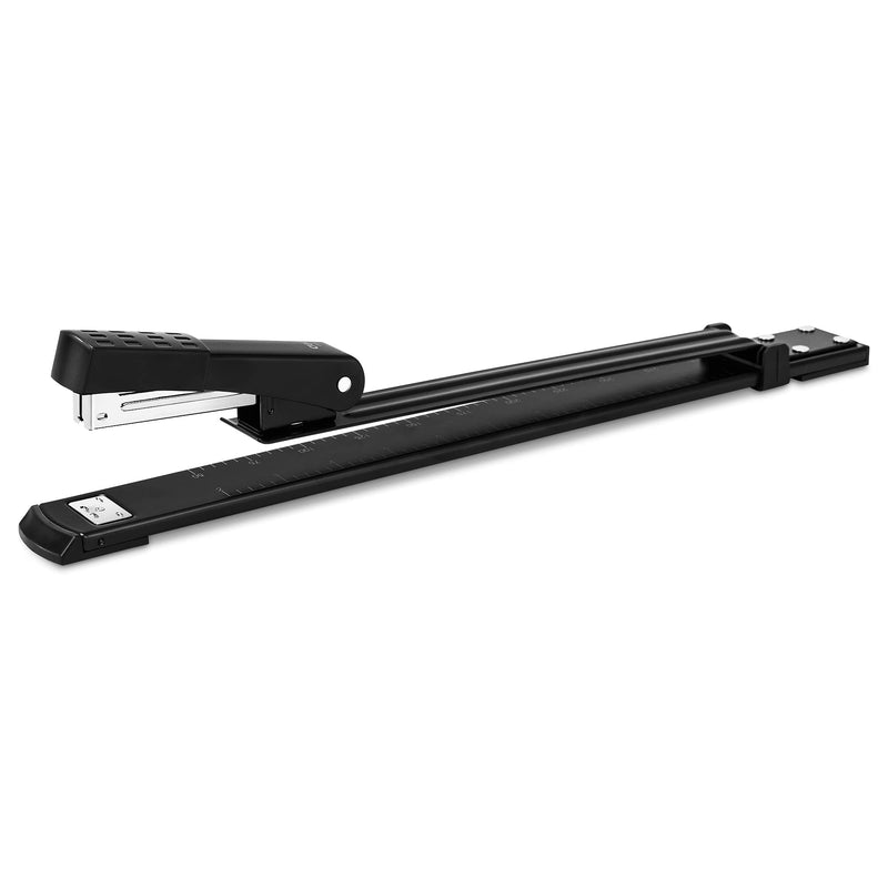 Deli long sleeve stapler, long stapler for brochures and book binding, 25 sheets, black - PawsPlanet Australia