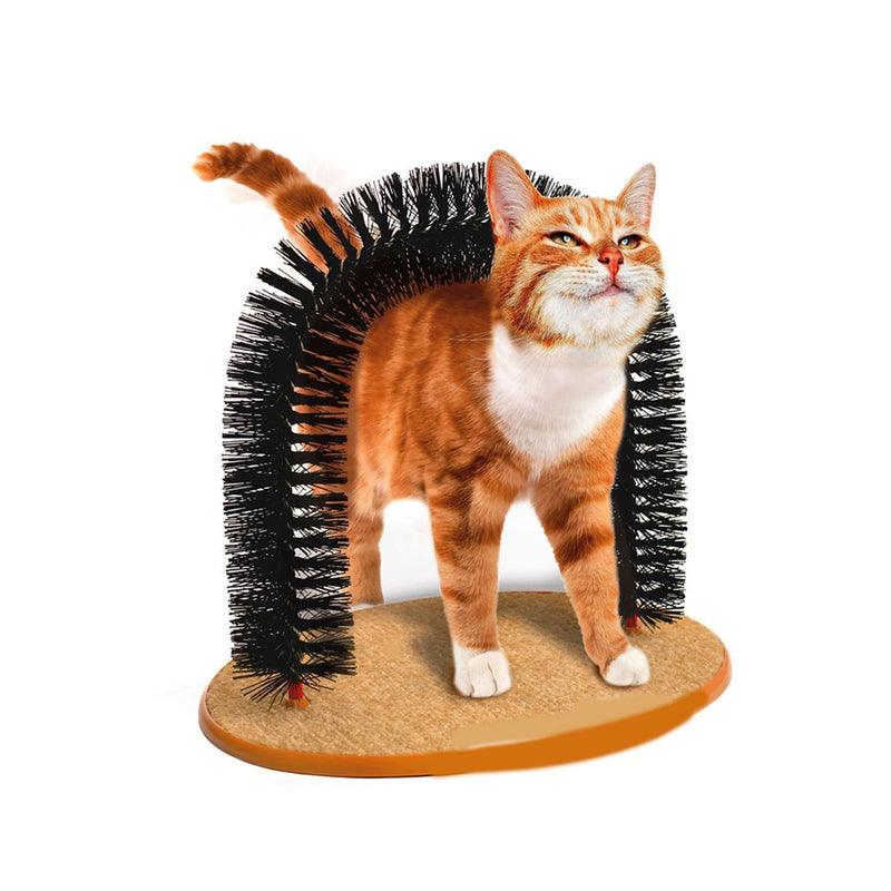MINGZE Arch Cat Groom Self Care Cat Toy Cat Self Groomer, Massager and Cat Scratcher, Scratching Arch Kitten Massaging Pet Self Grooming Bristles Groomer Toy Perfect for Playing - PawsPlanet Australia
