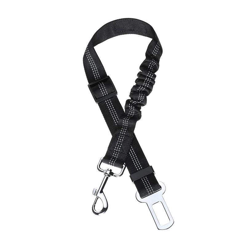 Toozey dog seat belt, dog seat belt with elastic shock absorption and strong carabiners, adjustable dog belt, maximum safety for all dog breeds and cats, 1 piece - PawsPlanet Australia