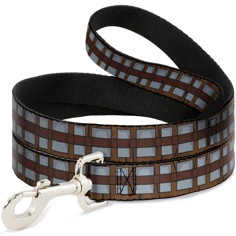 Star Wars Chewbacca Dog Leash, Bandolier Bounding Browns Grey, 1.8m Long, 2.5cm Wide Star Wars Chewbacca 6 Feet Long - 1" Wide - PawsPlanet Australia
